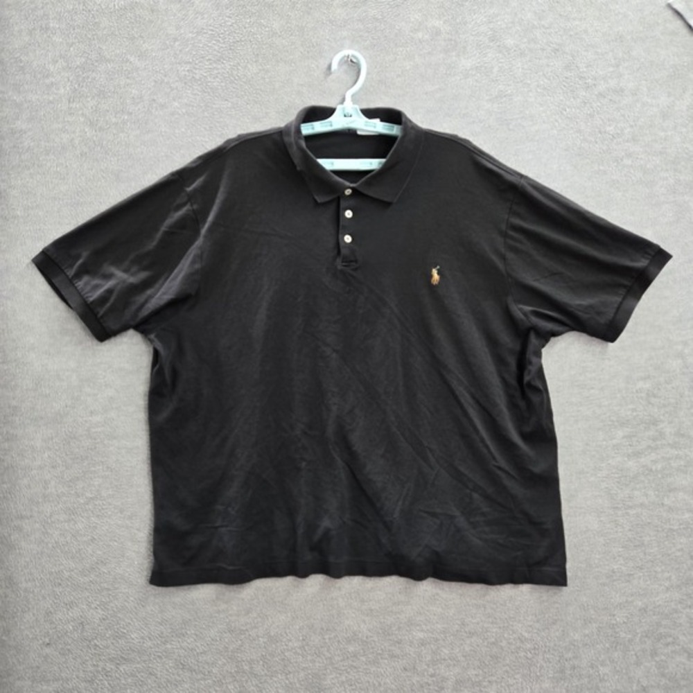 Polo Ralph Lauren Men 2XB BIG Black Logo Flesh Pony Embroidery Short Sleeve